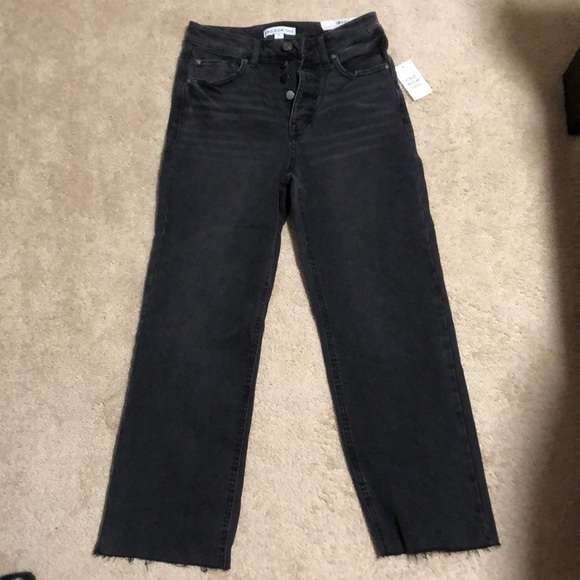 Macy’s dark grey cropped highrise jeans - Picture 1 of 5
